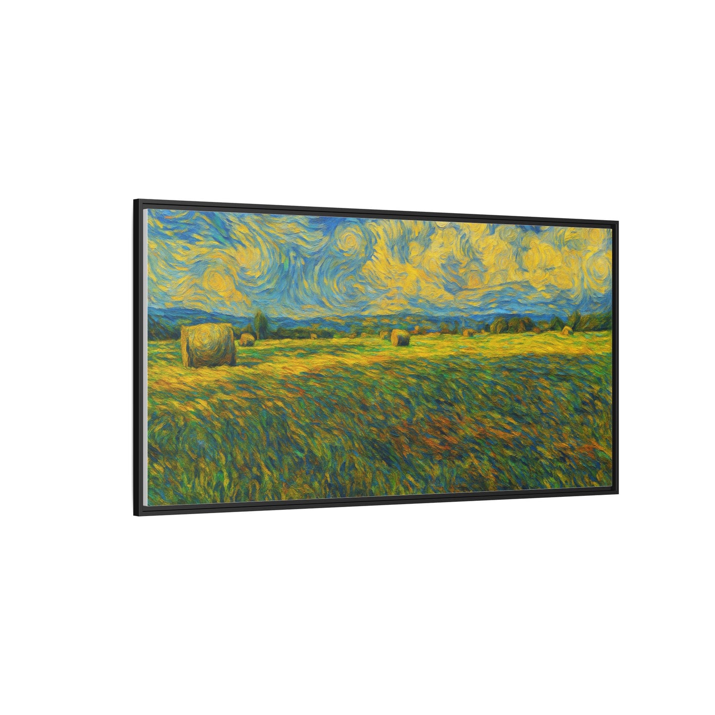 Framed landscape matte canvas print by Printify featuring a colorful natural scenery design on high-quality canvas.
