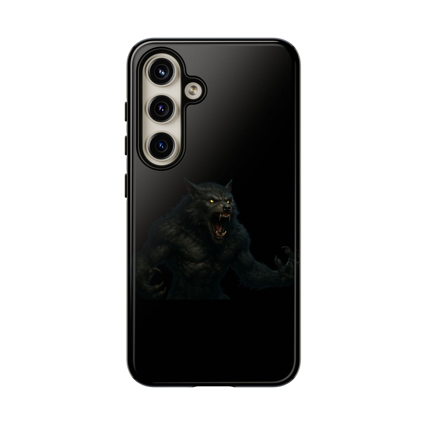Werewolf Phone Case, Tough Cases, Black Panther Design, Gift for Animal Lovers, Phone Accessories, Fierce Phone Protection - TRV