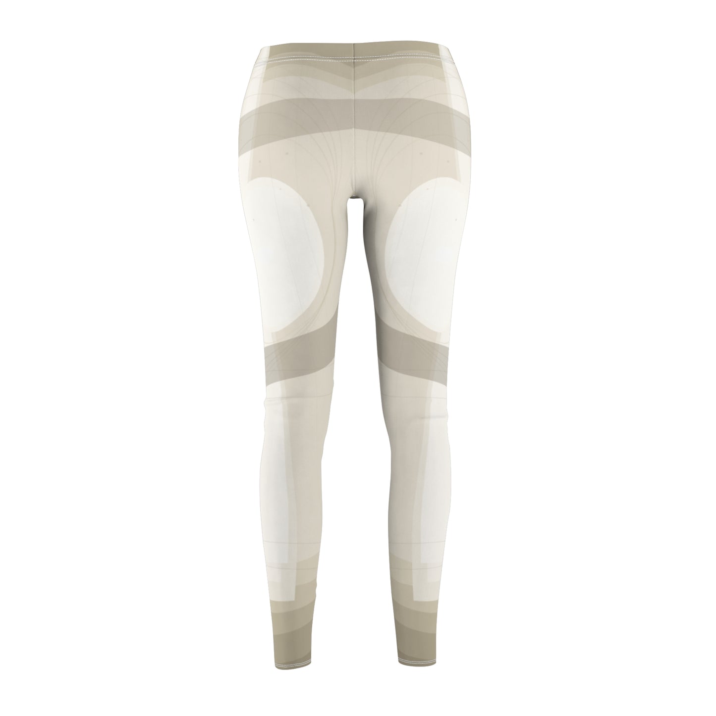 Neutral Abstract Geometric Pattern Leggings