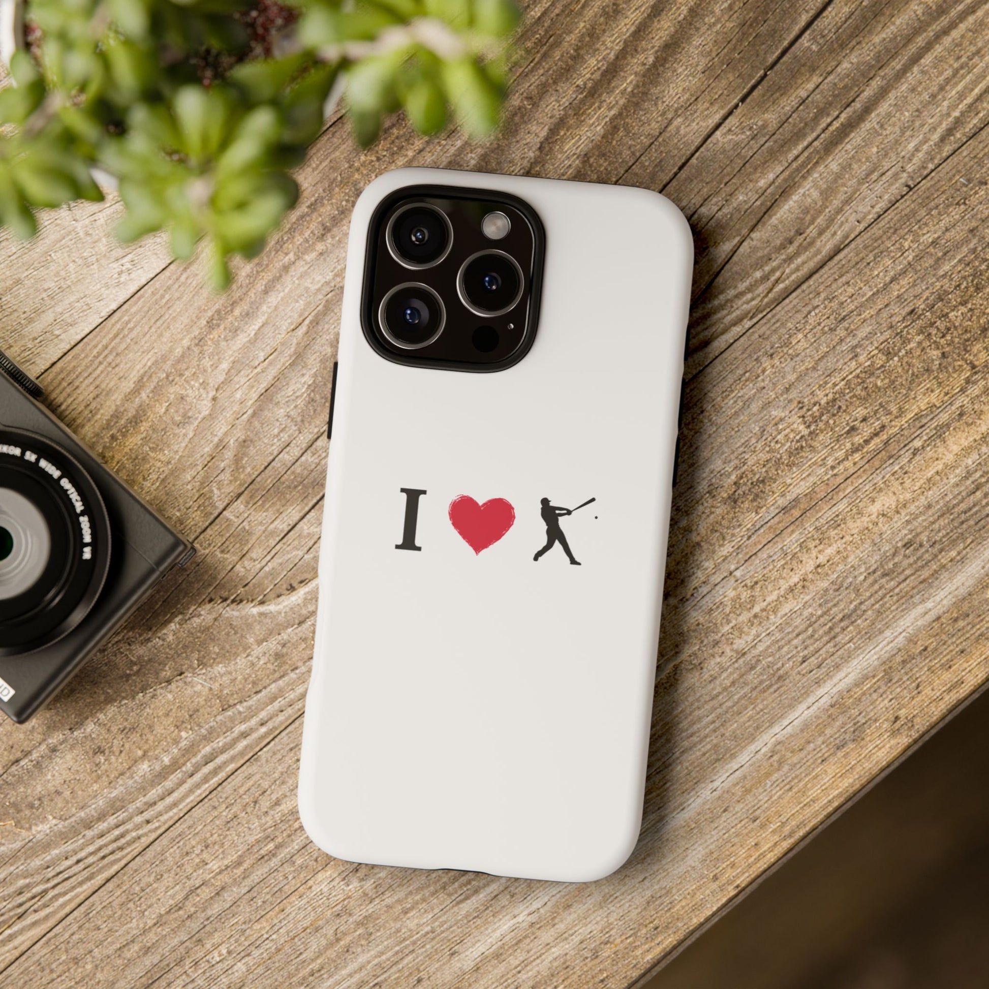 Baseball Love Phone Case, Tough Cases for Sports Lovers, i Heart Baseball Protection, Gift for Players, Cute Sports Case - TRV
