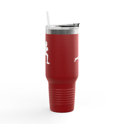 Football Player Coffee Tumbler, Insulated Travel Mug for Active Lifestyles, Sporty Drinkware for On-the-Go, Perfect Gift for Athletes