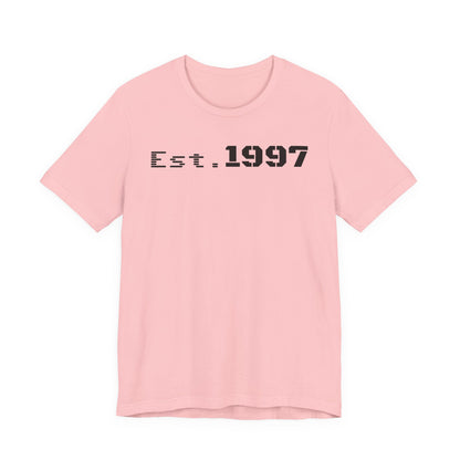 Est. 1997 Unisex Jersey Short Sleeve Tee - Vintage Style, Perfect for Birthdays, Casual Wear, Gifts, Anniversaries, Retro Fashion