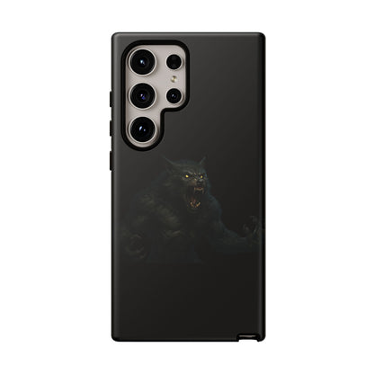 Werewolf Phone Case, Tough Cases, Black Panther Design, Gift for Animal Lovers, Phone Accessories, Fierce Phone Protection - TRV