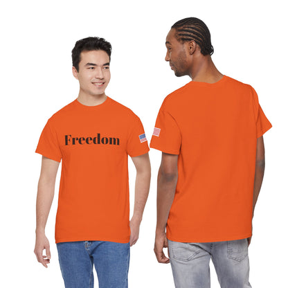 Freedom script tee | T-Shirt, American flag sleeve - TRV