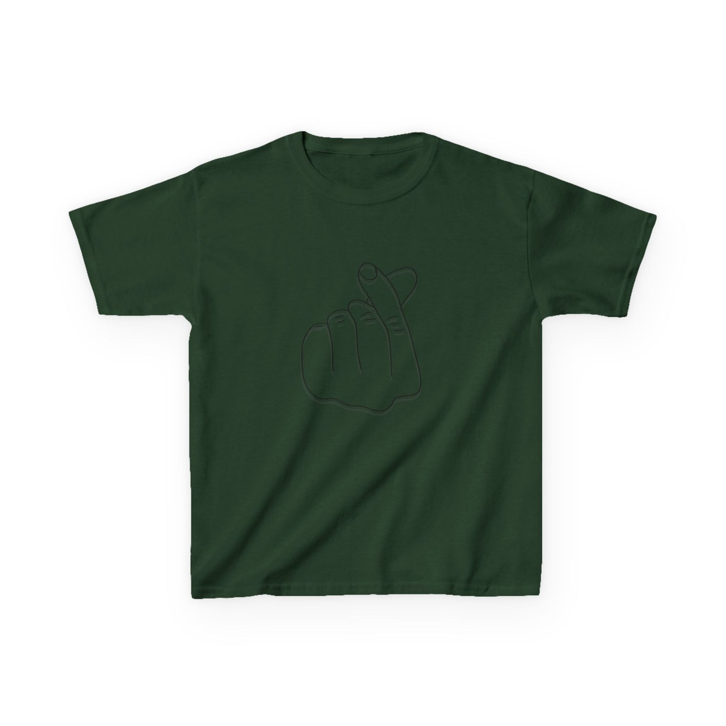 Cute Kids Heavy Cotton Tee - K-Pop Inspired Love Gesture