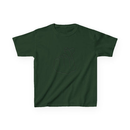 Cute Kids Heavy Cotton Tee - K-Pop Inspired Love Gesture