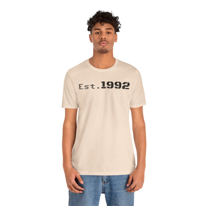 Est. 1992 Short Sleeve Tee - Retro Unisex T-Shirt, Birthday Gift, Vintage Style Shirt, Casual Wear, Trendy Outfit