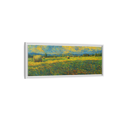 Framed landscape matte canvas print by Printify featuring vibrant, multi-color scenery on high-quality canvas.