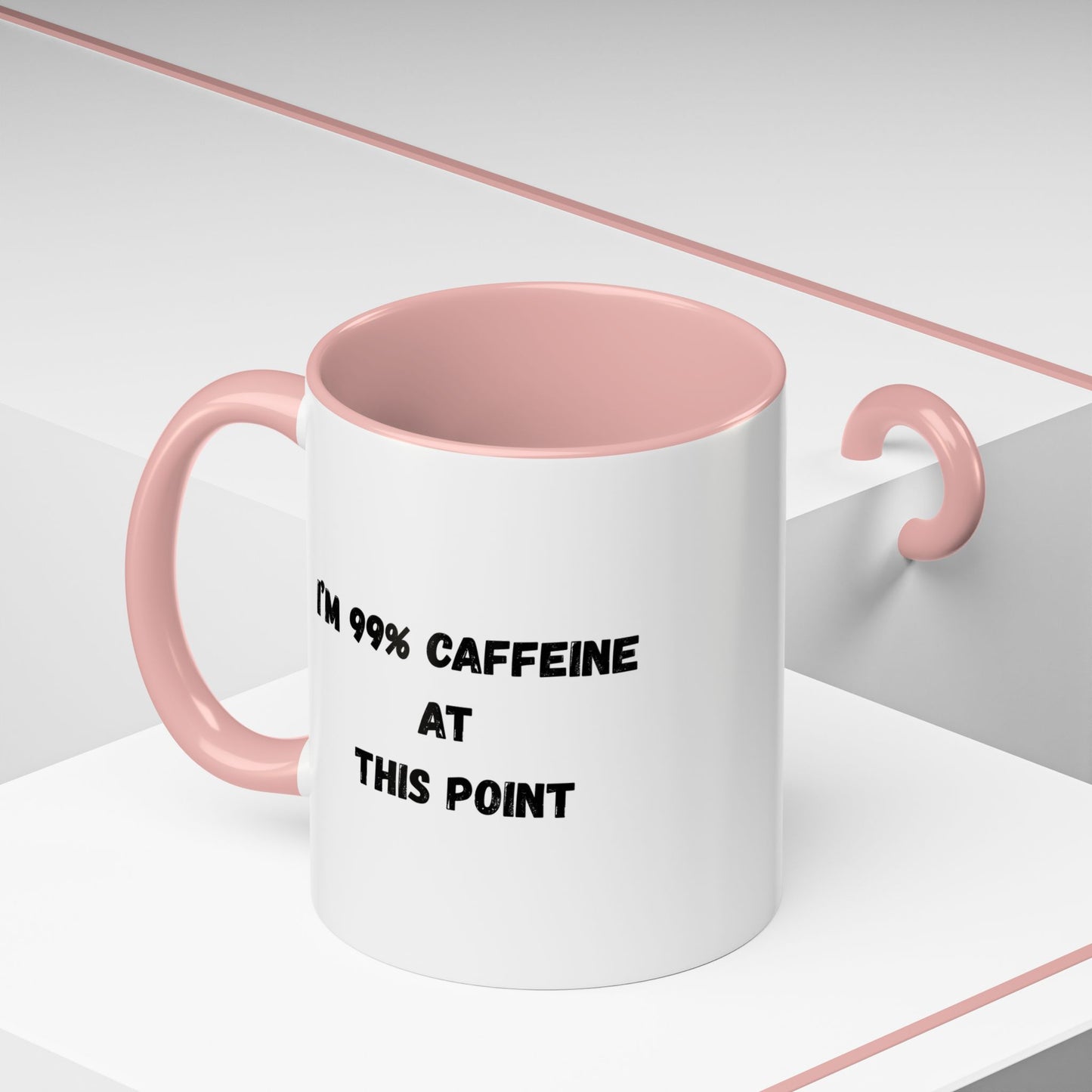 I'm 99% Caffeine Coffee Mug - Funny Gift for Coffee Lovers, Black Accent Mug, Office Humor, Caffeine Addict, Birthday Gift