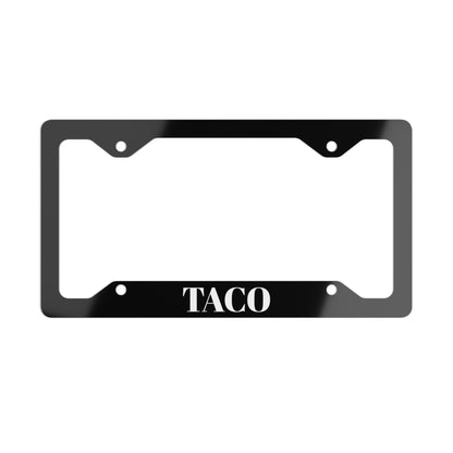 Taco Metal License Plate Frame — Stainless Steel Car Plate Border