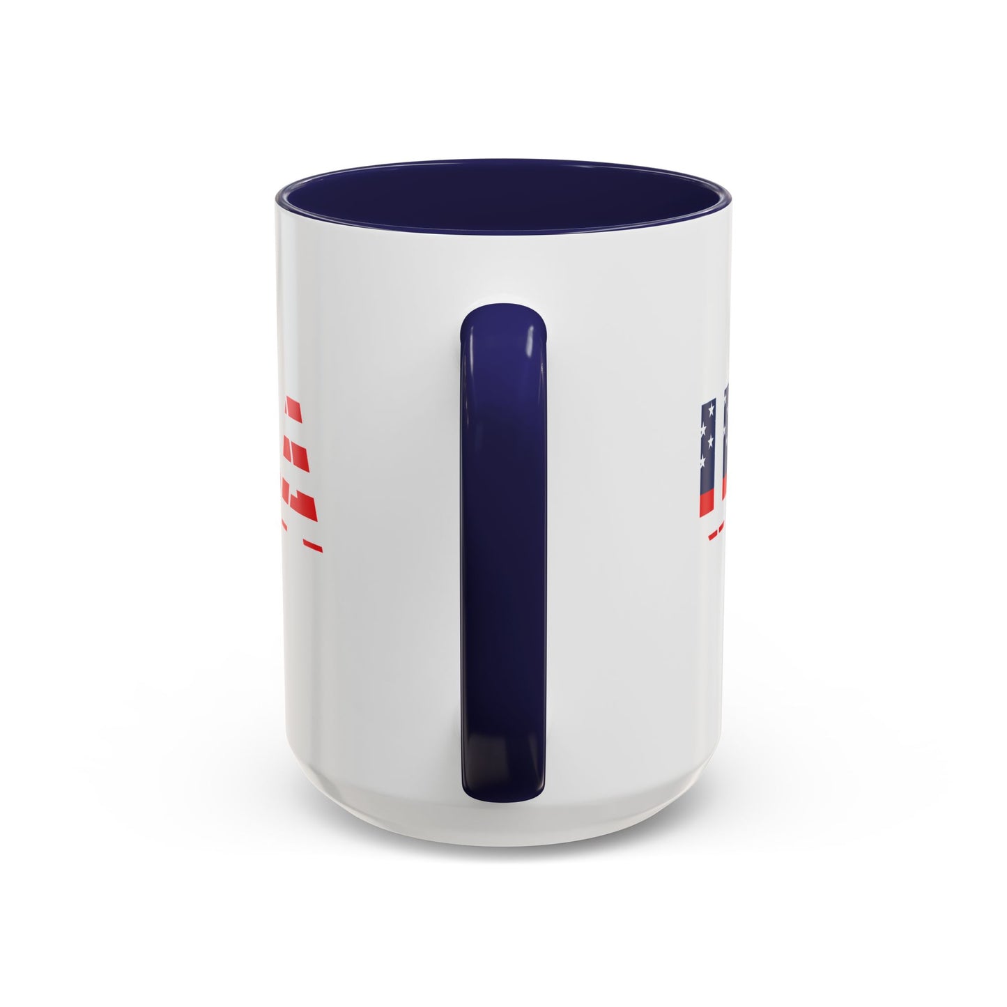 USA Flag Accent Coffee Mug — Patriotic 11/15oz Ceramic Coffee Cup