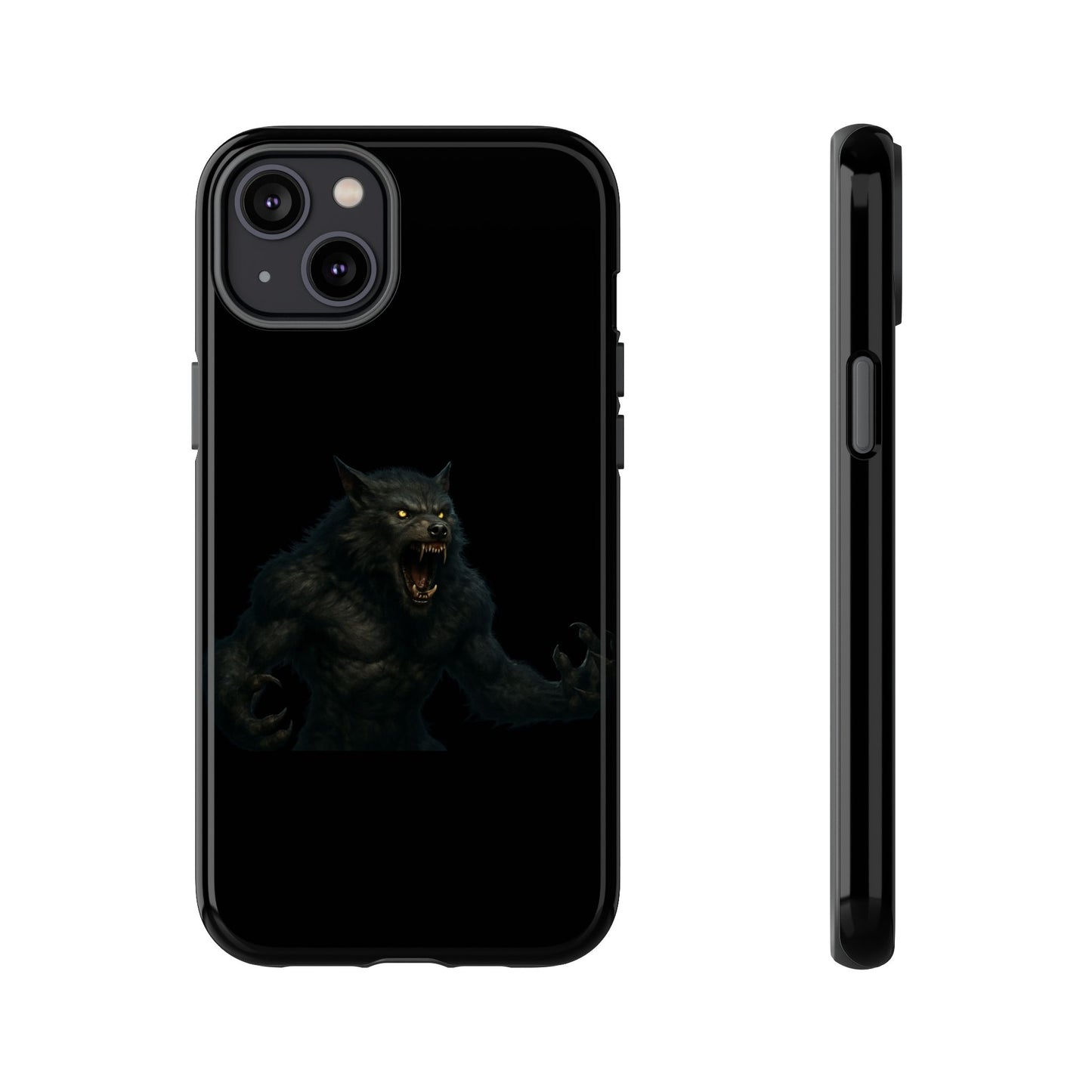 Werewolf Phone Case, Tough Cases, Black Panther Design, Gift for Animal Lovers, Phone Accessories, Fierce Phone Protection - TRV
