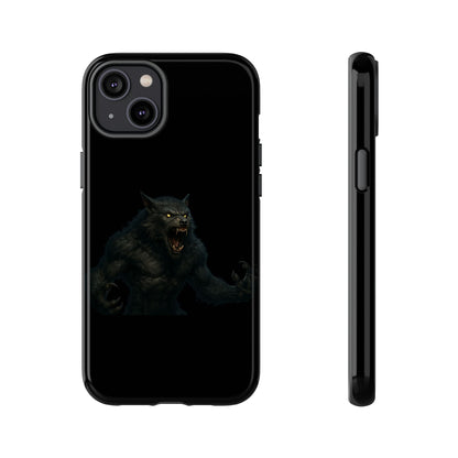 Werewolf Phone Case, Tough Cases, Black Panther Design, Gift for Animal Lovers, Phone Accessories, Fierce Phone Protection - TRV