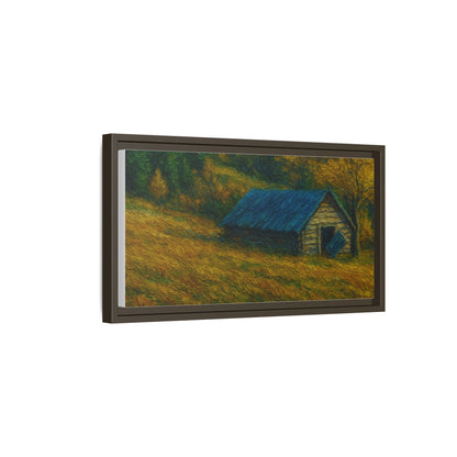 Framed Matte Canvas Print, Rustic Artwork, Farmhouse Decor, Nature Wall Art, Gift for Home, Autumn Decor, Landscape Painting