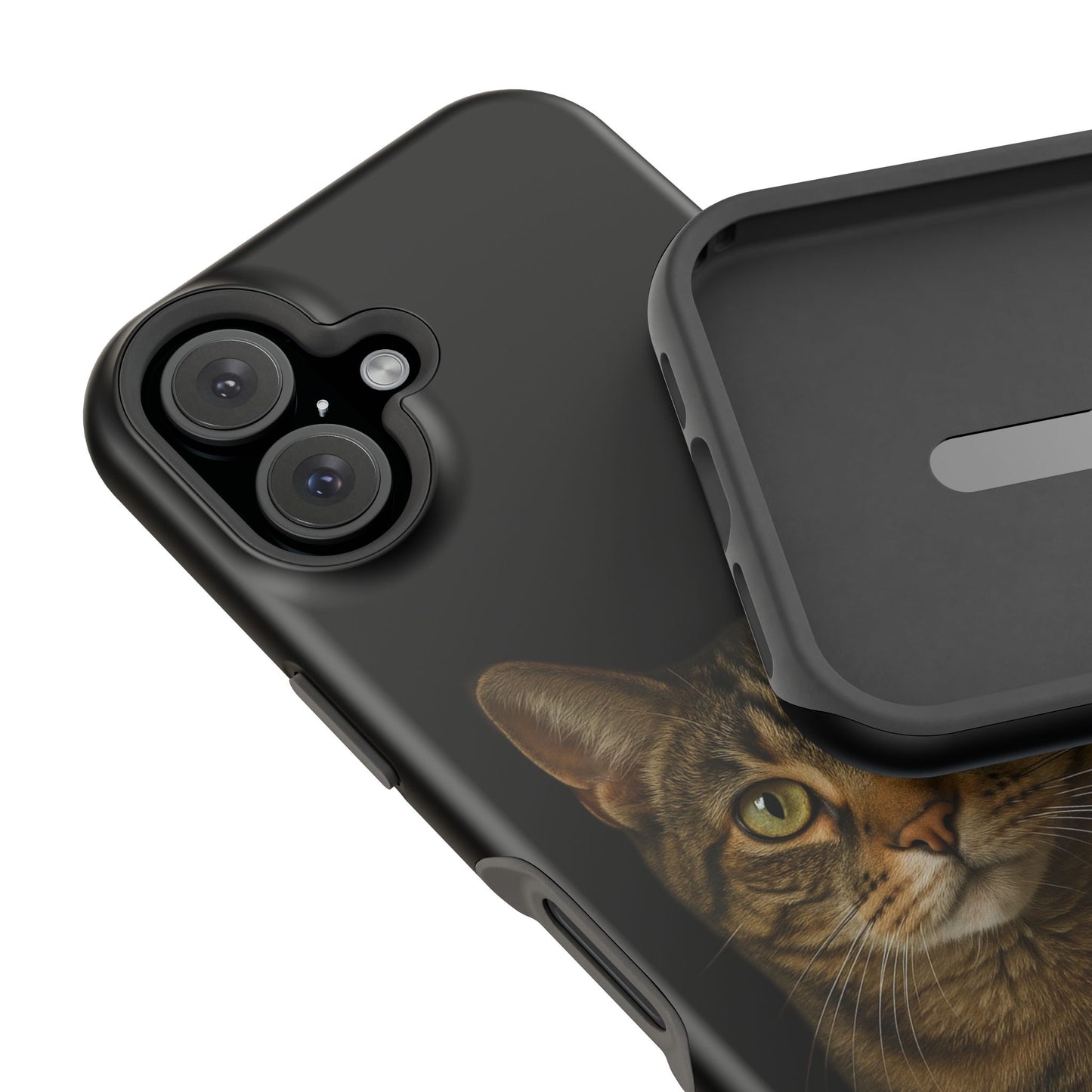 Magnetic Impact-Resistant Phone Case — Realistic Tabby Cat Portrait