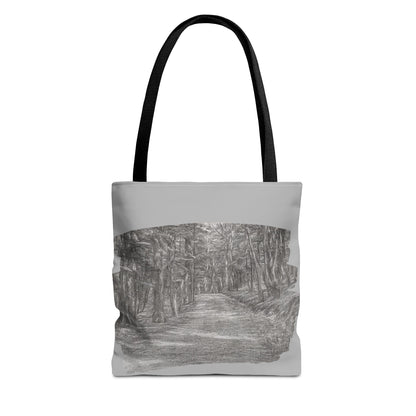 Scenic Path Tote Bag, Reversible Tote, Eco-Friendly Shopper, Outdoor Adventure Bag, Gift for Nature Lovers, Stylish Carryall - TRV