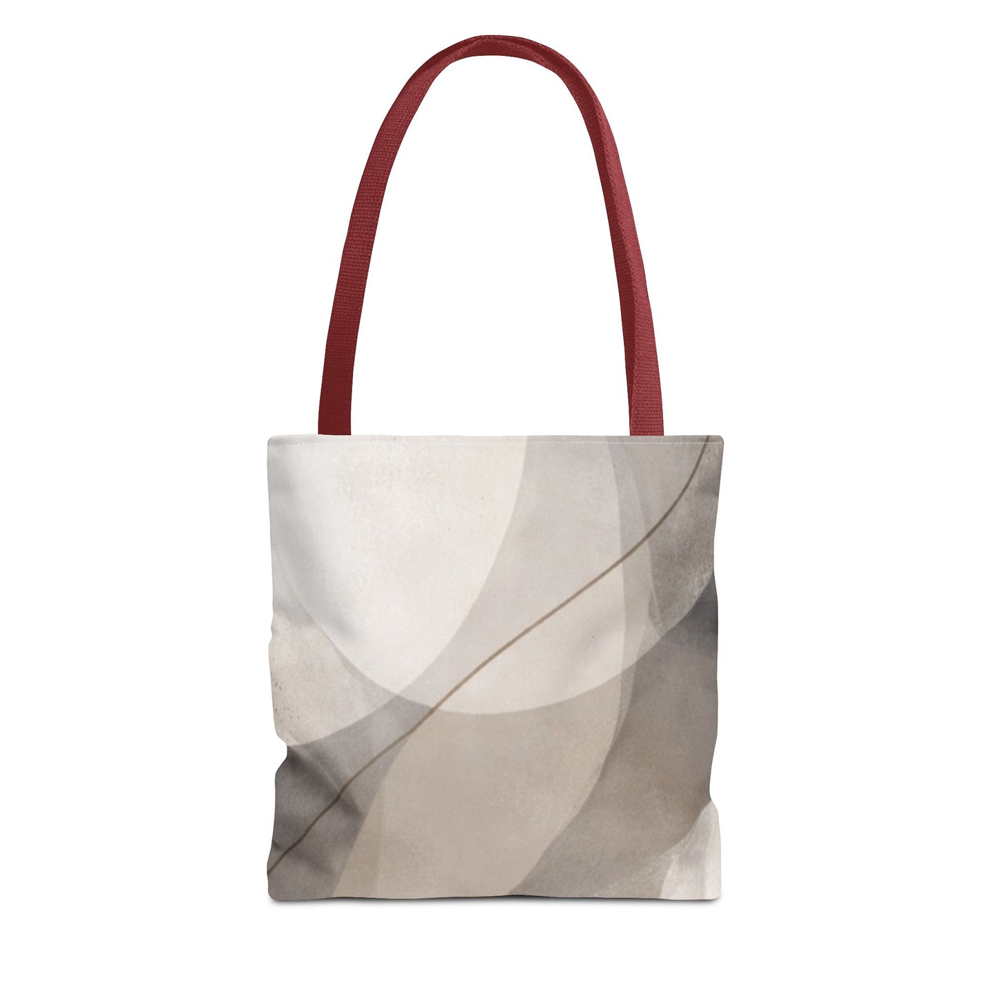 Neutral Abstract Watercolor Waves Tote Bag | All-Over Print