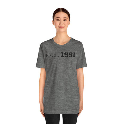 Established 1991 Unisex Jersey Tee | Vintage Anniversary Gift | Casual Wear, Birthday Shirt, Retro Style, Statement Tee, Gift for Him/Her - TRV