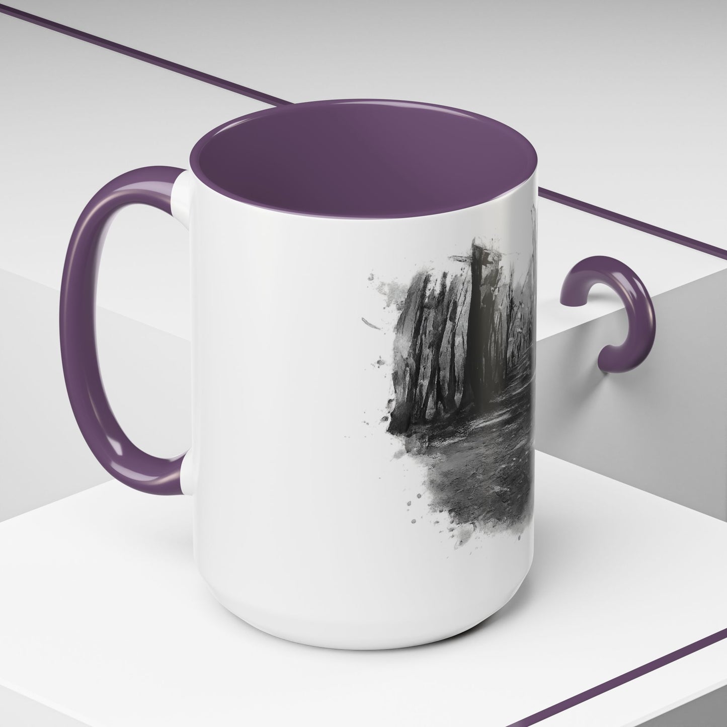 Moody Abstract Forest Coffee Mug | Unique Gift for Nature Lovers, Cozy Home Decor, Perfect for Coffee, Tea, and Hot Chocolate - TRV