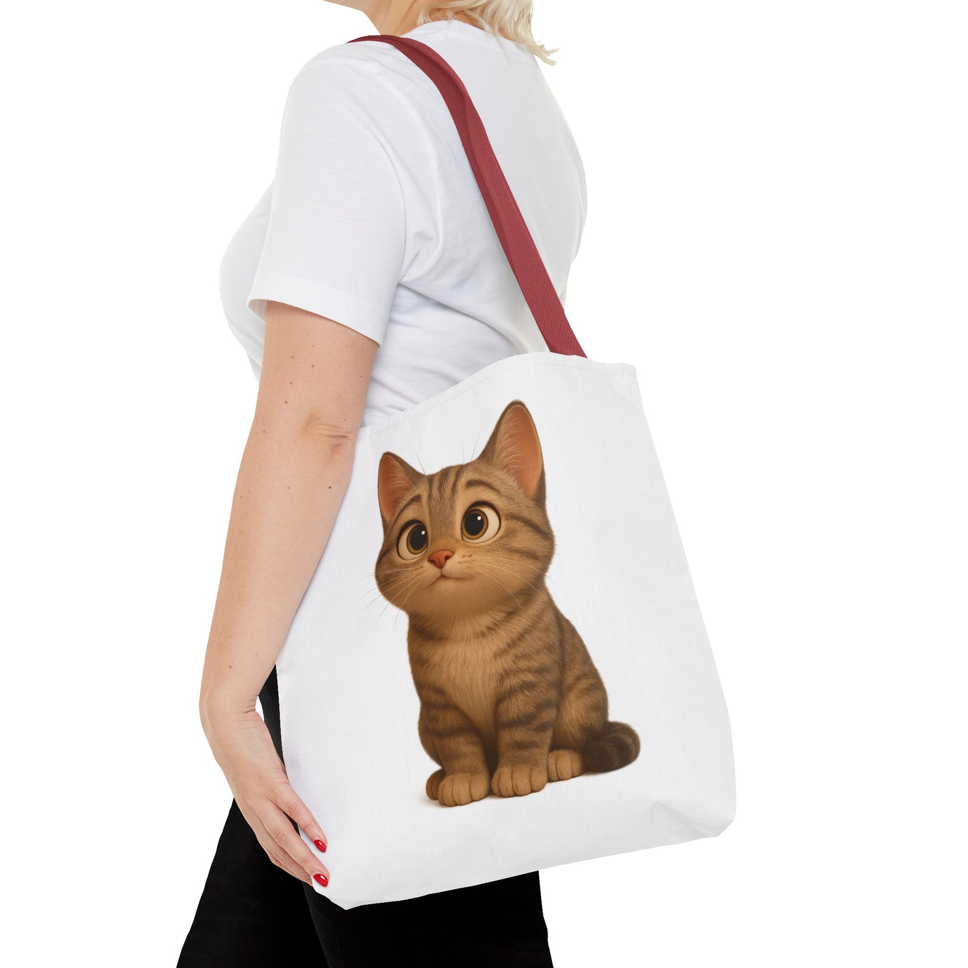 Cute Cat Tote Bag - Perfect for Animal Lovers, Eco-Friendly Carryall, Beach Bag, Shopping Tote, Gift for Cat Owners - TRV