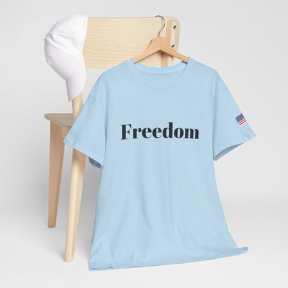 Freedom script tee | T-Shirt, American flag sleeve - TRV
