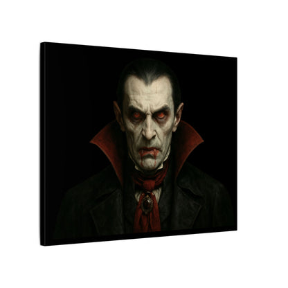 Vampire Portrait Canvas Wall Art – Gothic Dracula Matte Stretched Print
