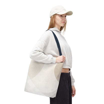 Neutral Abstract Geometric Tote Bag | Minimal Beige Shapes