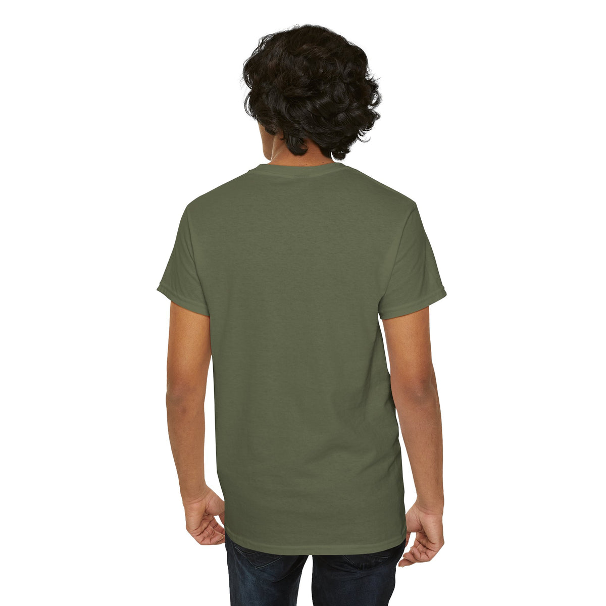 Graphic Tee T-shirt featuring dripping lips and "hmm..." bite design by Printify, with a bold, colorful print on the front.