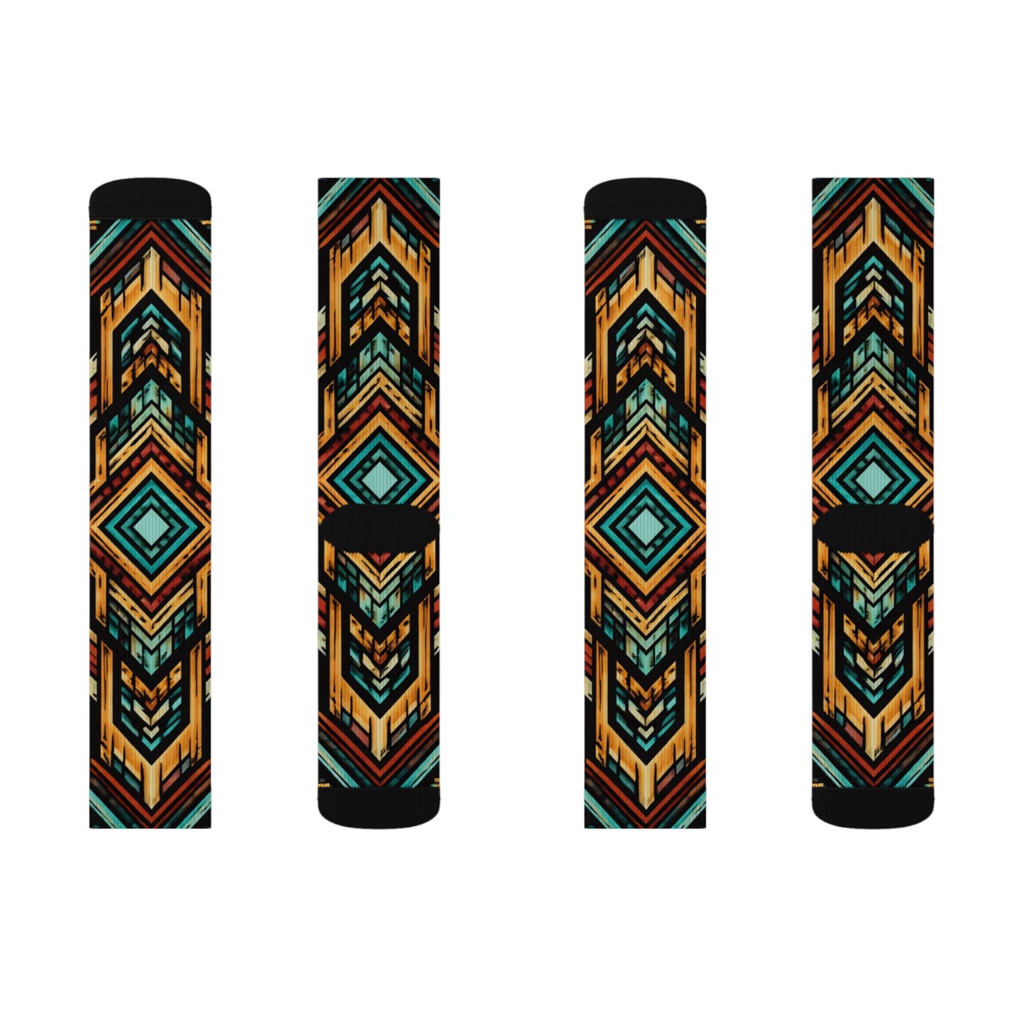 Southwestern Aztec Pattern Socks | Geometric Tribal Print