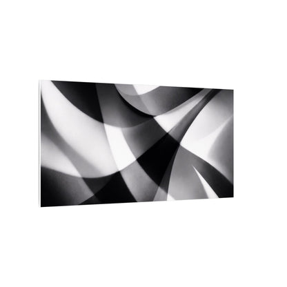 Abstract Black and White Swirl Matte Canvas