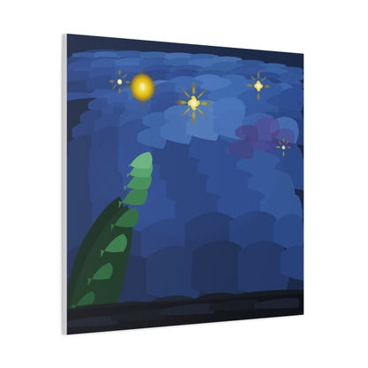 Starry Night Vortex Matte Canvas Stretched 1.25" | Impasto Brushstroke Reproduction