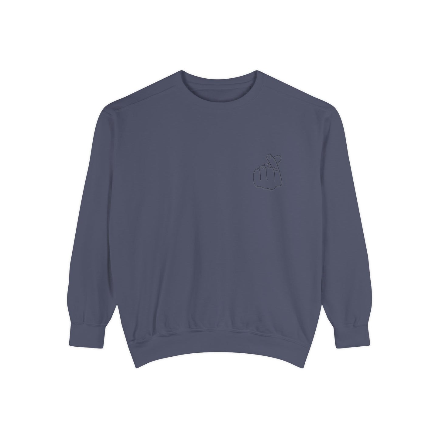 Minimalist Unisex Sweatshirt with Hand Design - Cozy & Stylish