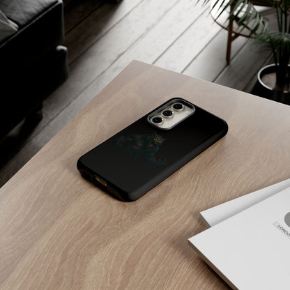 Dark monster graphic werewolf phone case by Printify, showing a tough protective design with a fierce, detailed werewolf illustration.