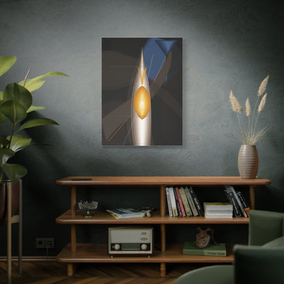 Abstract Geometric Flame Canvas | Matte Stretched Canvas 1.25"