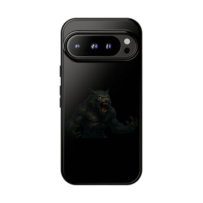 Werewolf Phone Case, Tough Cases, Black Panther Design, Gift for Animal Lovers, Phone Accessories, Fierce Phone Protection - TRV