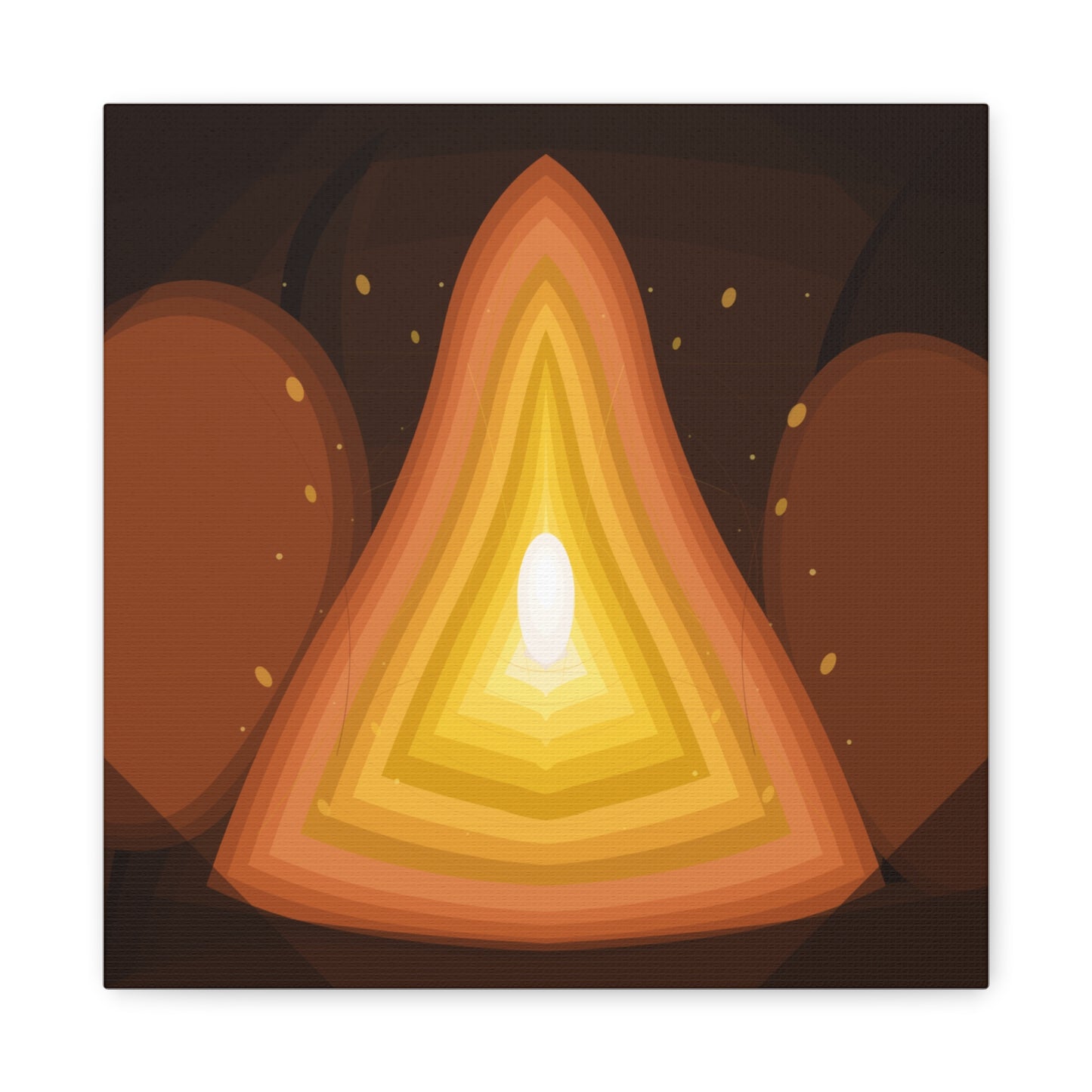 Concentric Fire Furnace Cross-Section Matte Canvas