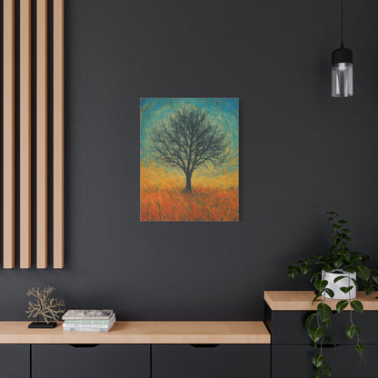 Artistic Tree Canvas Wall Art, Matte Stretched Canvas, Natural Decor for Home, Office, Gift for Nature Lovers, Bohemian Wall Decor