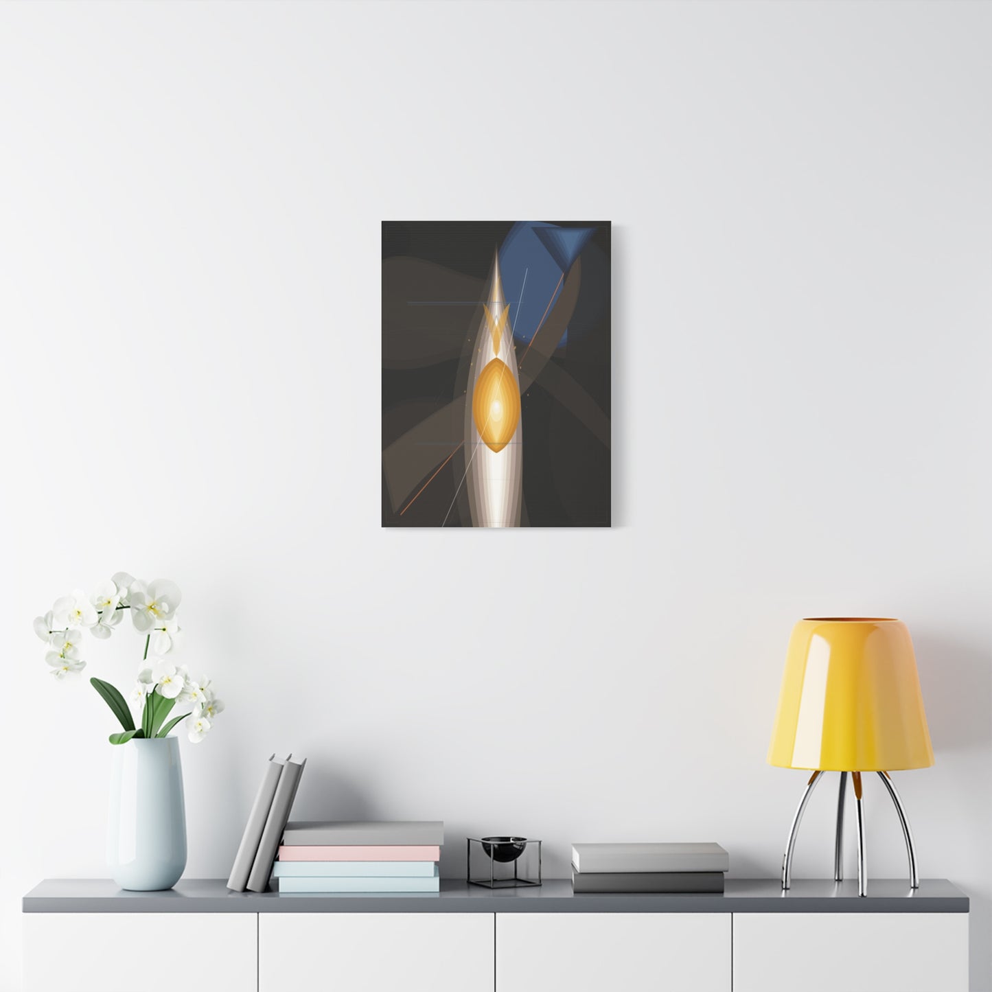 Abstract Geometric Flame Canvas | Matte Stretched Canvas 1.25"