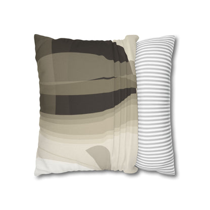 Abstract Neutral Leaf Artwork Pillowcase | Square Pillowcase