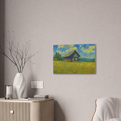 Starry Field Barn Canvas Print