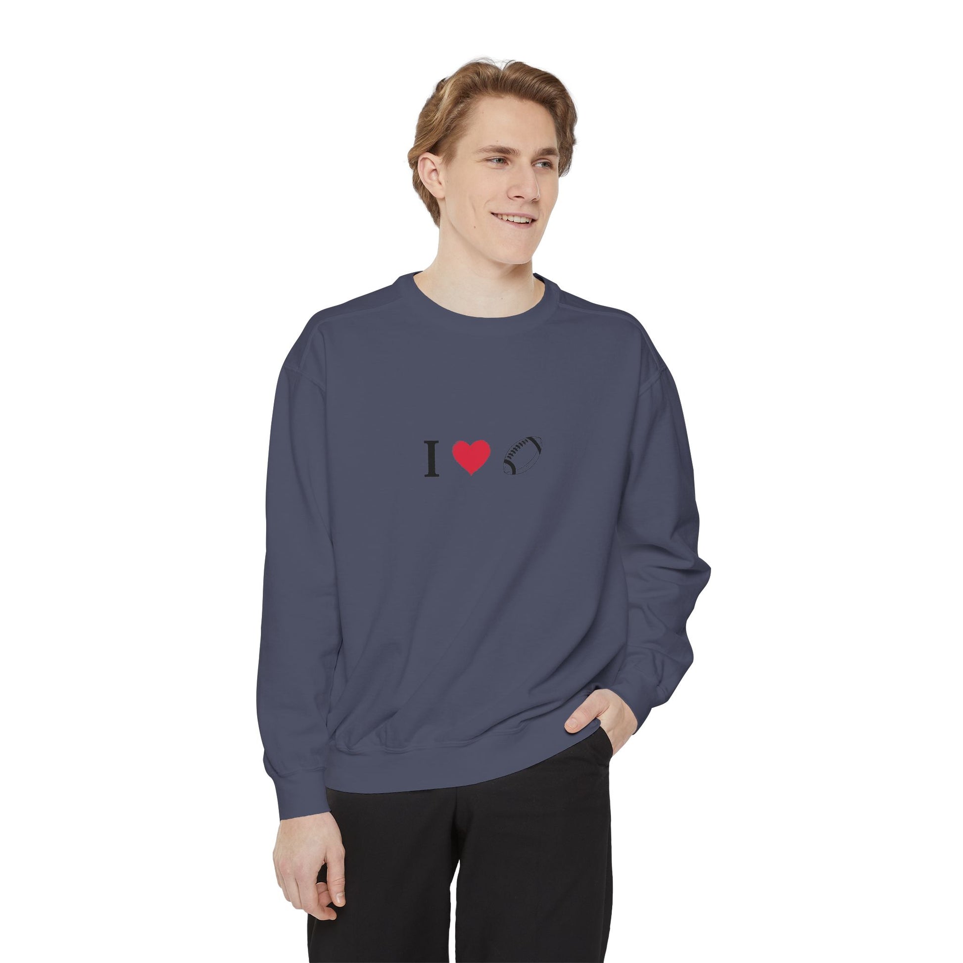 Unisex Sweatshirt, I love Football, Cozy, Perfect for Everyday Wear, Gift Idea for Friends, Couples, and Special Occasions - TRV