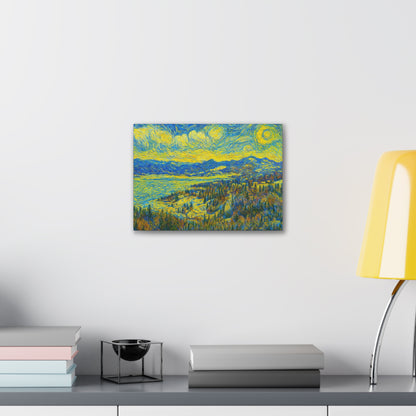 Vibrant Canvas Art, Framed Wall Decor, Modern Home Decor, Landscape Painting, Gift for Art Lovers, Art for Living Room