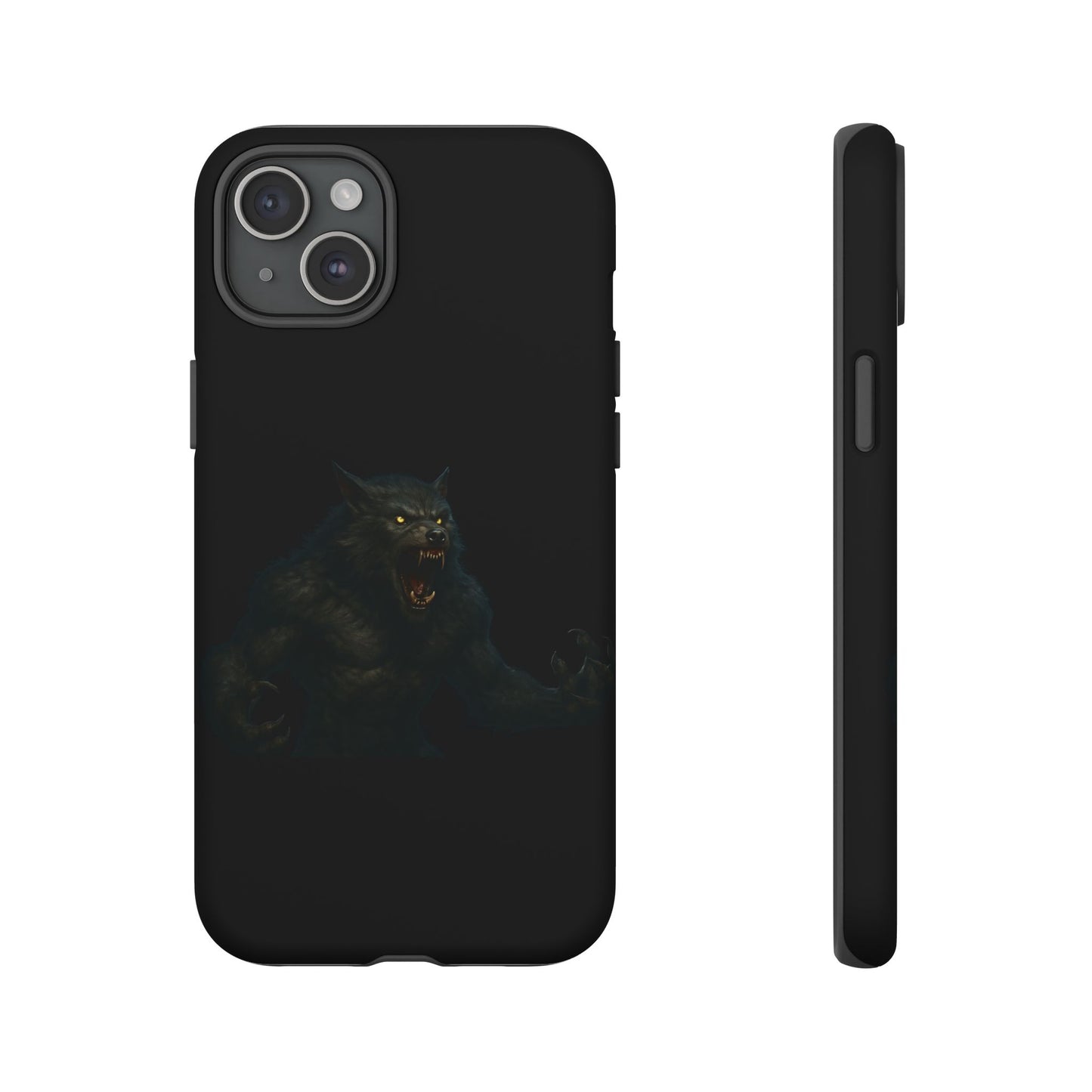 Werewolf Phone Case, Tough Cases, Black Panther Design, Gift for Animal Lovers, Phone Accessories, Fierce Phone Protection - TRV