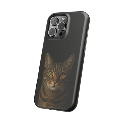 Magnetic Impact-Resistant Phone Case — Realistic Tabby Cat Portrait