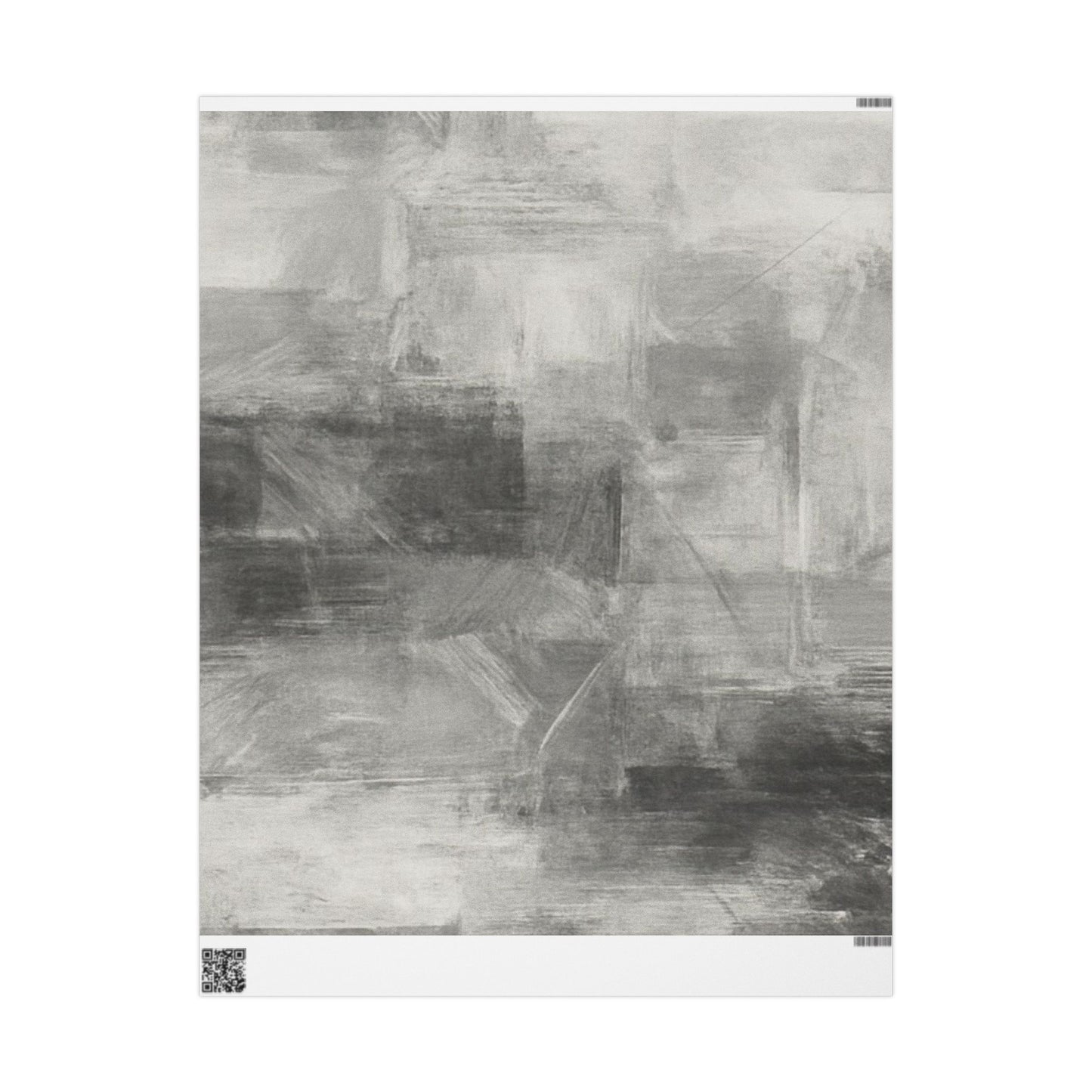 Gray marble wrapping paper roll with watercolor design, ideal for weddings, birthdays, and minimalist gift packaging.