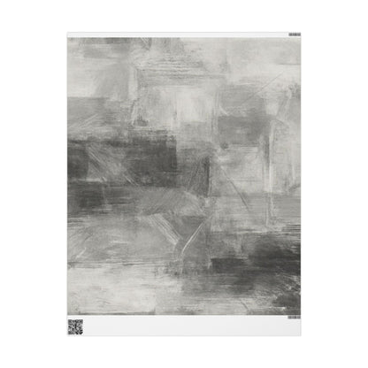 Gray marble wrapping paper roll with watercolor design, ideal for weddings, birthdays, and minimalist gift packaging.