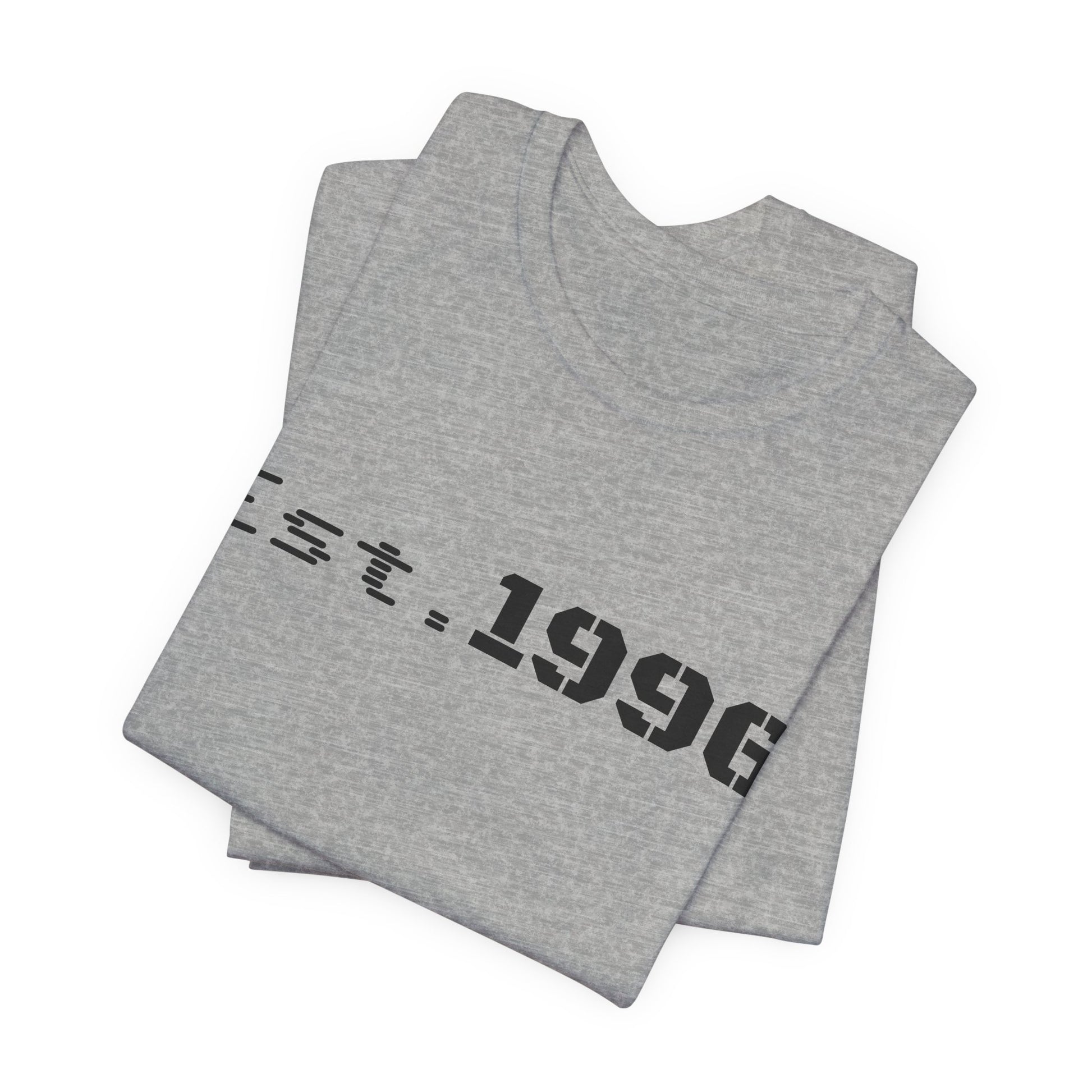 Vintage Est. 1996 T-shirt by Printify featuring a retro design, perfect for birthday gifts and celebrating birth year.