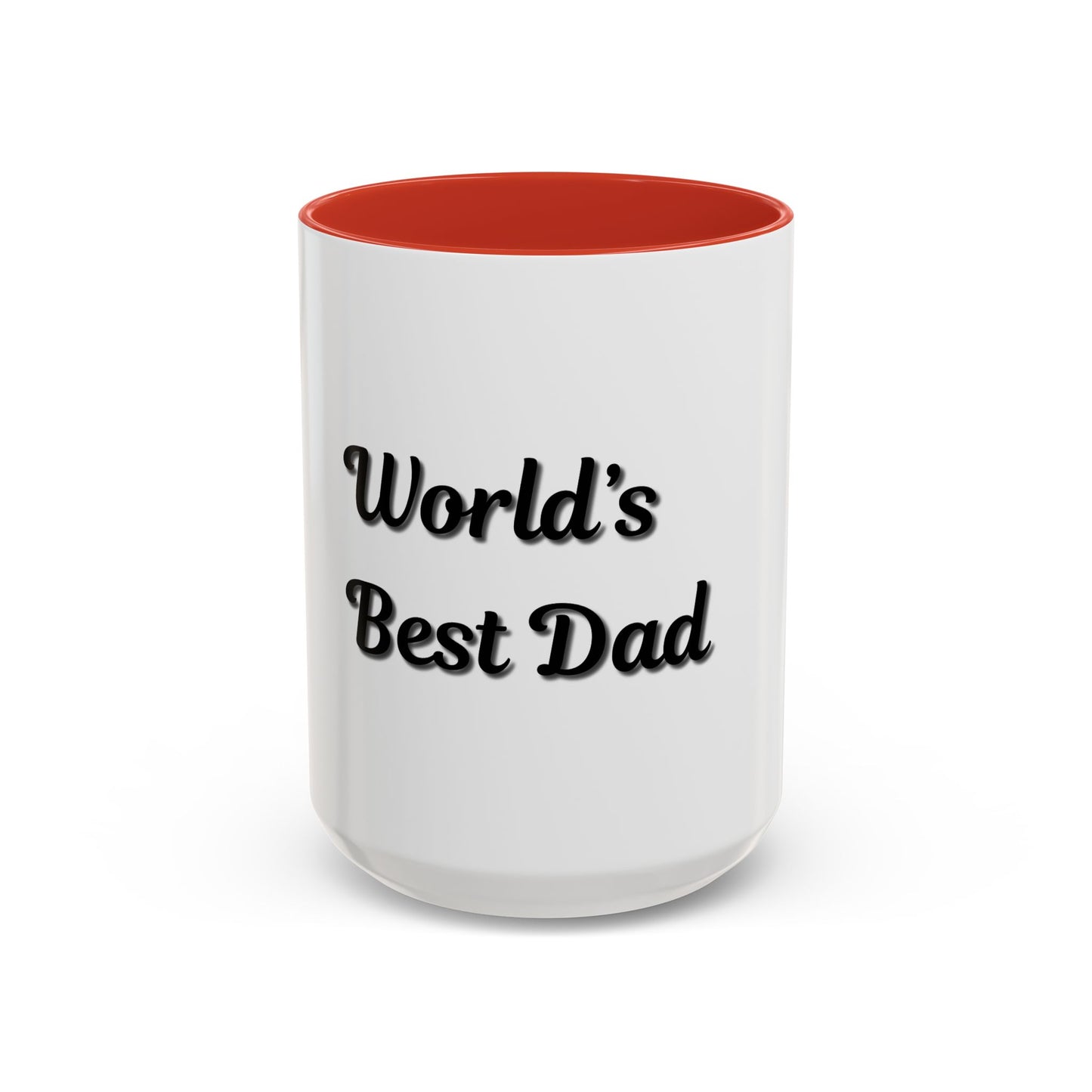 World's Best Dad Accent Coffee Mug - Perfect Gift for Father's Day - TRV