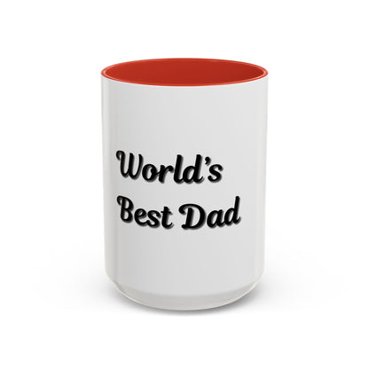 World's Best Dad Accent Coffee Mug - Perfect Gift for Father's Day - TRV