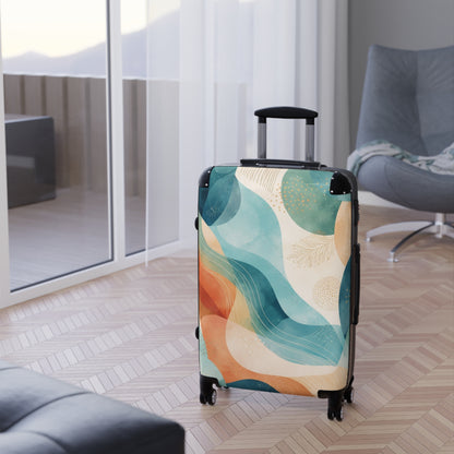 Autumn Mist Forest Suitcase — Scenic Fall Travel Luggage